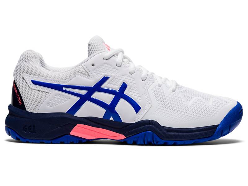 Dětské Tenisové Boty Asics GEL-RESOLUTION 8 Clay GS Bílé 73295NSFT